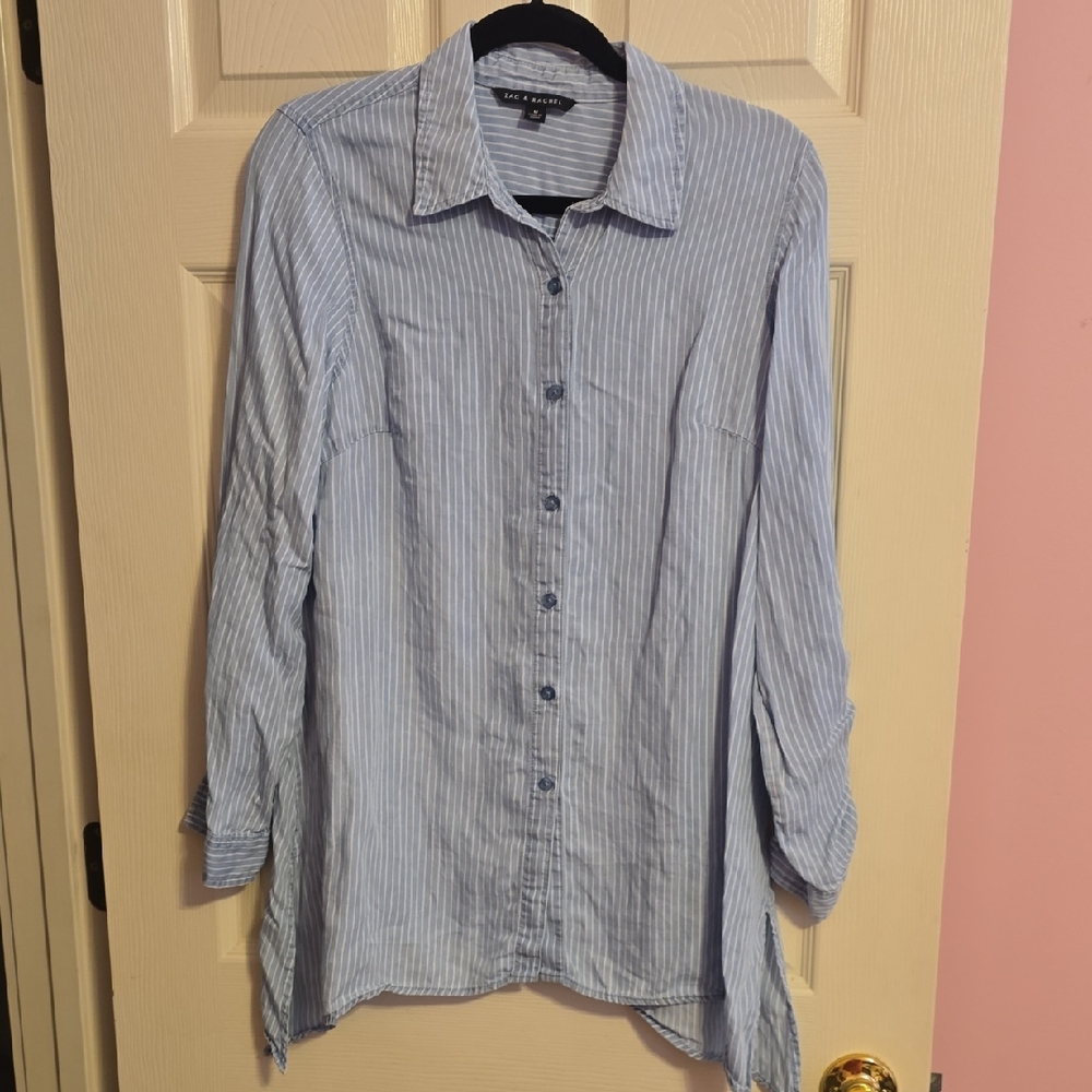 Zac & Rachel Light Blue‎ Striped Button-Down Shirt